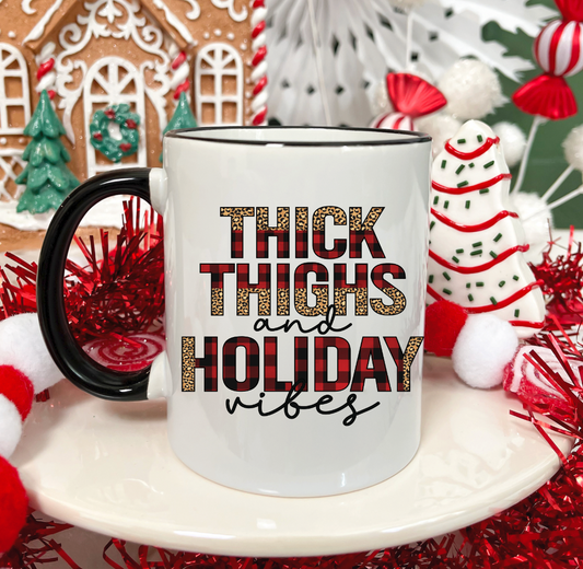 Thick Thighs and Holiday Vibes UV Decals