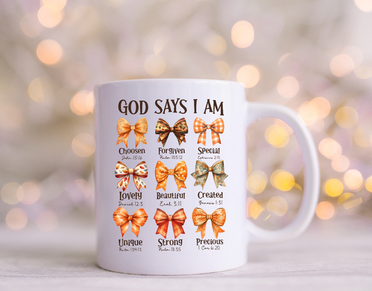 God Says I Am  Coquette Bow  UV Decals