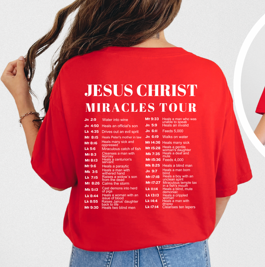 Jesus Christ Miracle Tour Screen Print  {Order Friday, Sept 27 @ 9 am EST thru Thursday, Oct 3 @ 9 pm EST. Shipping will start Friday, Oct 11) (Copy) (Copy)