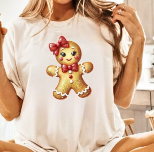 Cute Christmas Girly Gingerbread  DTF Transfer