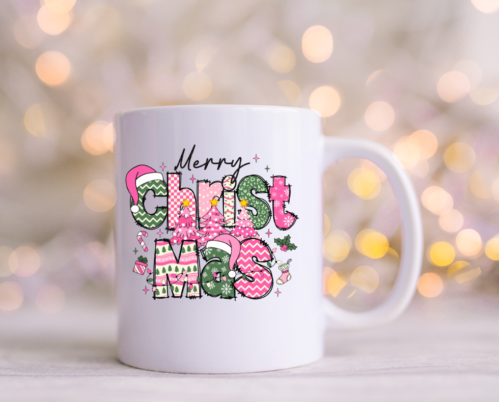 Merry Christmas Retro UV  Decal