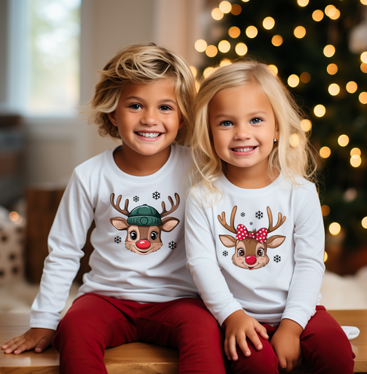 Boy & Girl Reindeer (Images Sold Separately) DTF Transfer