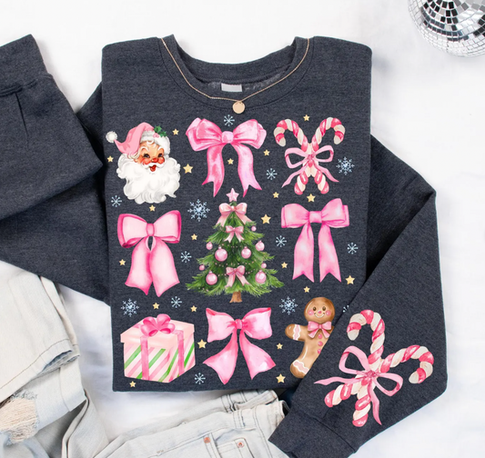 Christmas Icons with Candy Cane Sleeve DTF Transfer