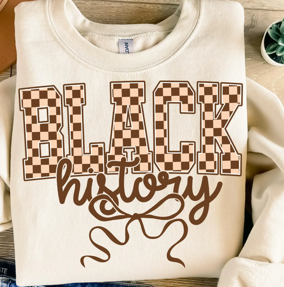 Black History with bow  Sweatshirt