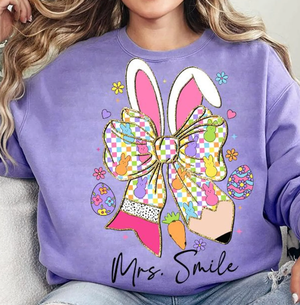 Personalized Teacher Easter Bunny  Transfer