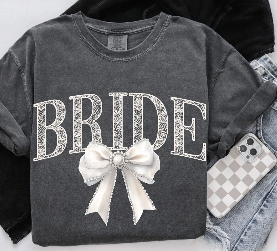 Bride Lace with Bow  DTF TRANSFER