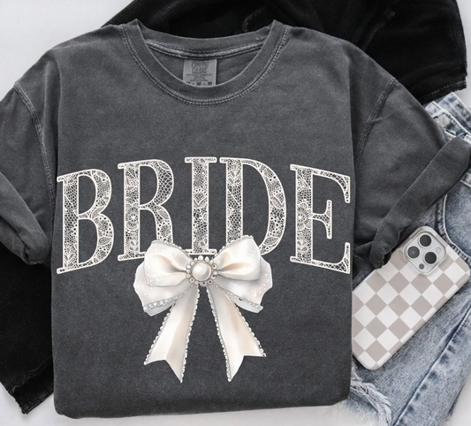 Bride Lace with Bow  DTF TRANSFER