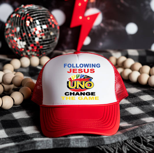 Following Jesus Change the Game  3 inch Hat Transfers
