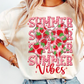 Strawberry Summer Vibes DTF TRANSFER