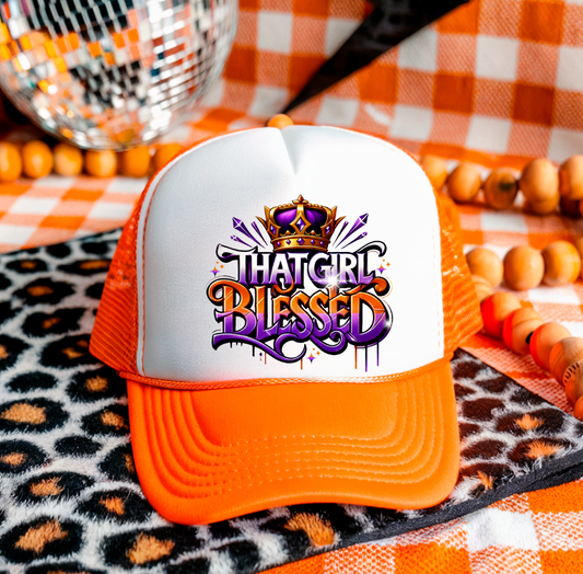 That Girl Blessed 3 inch Hat Transfers