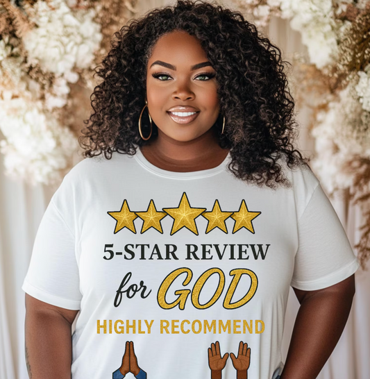 11 inch 5-Star Review for God DTF Transfer