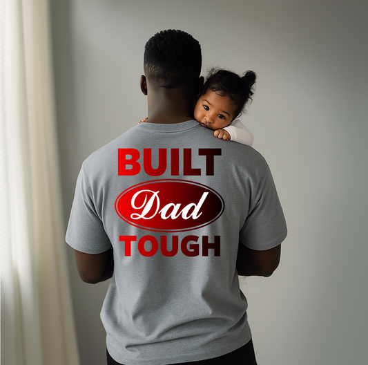 Red Built Dad Tough DTF TRANSFER