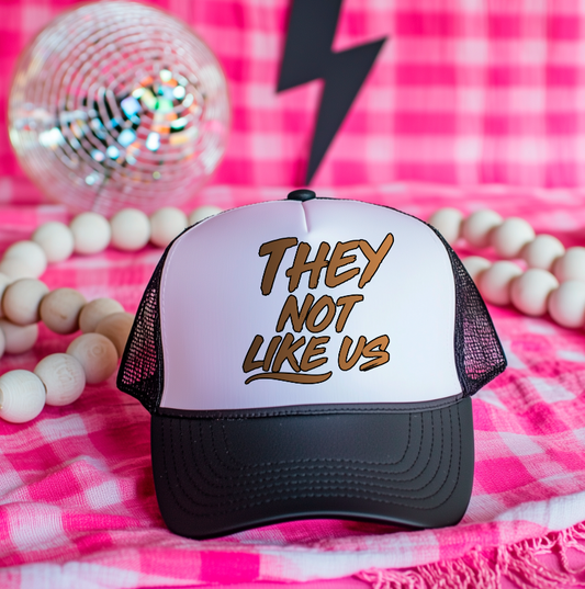 They not like us Melanin  3 inch Hat Transfers