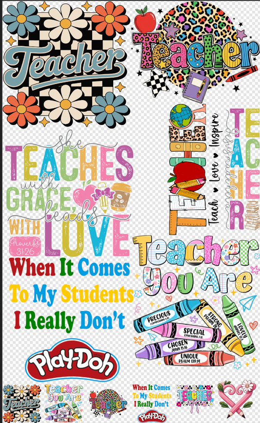22x36 Education Gang Sheet Transfers