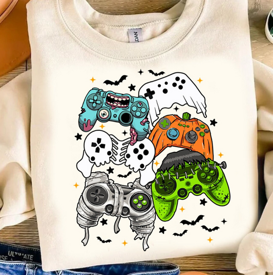 Halloween Skeleton Zombie Gaming Controllers  DTF Transfer