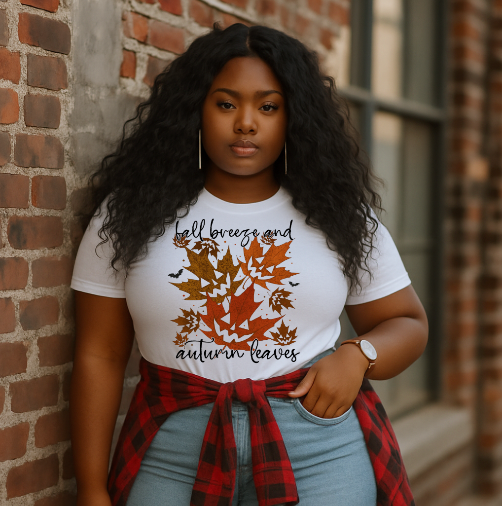 Fall Breeze and Autumn Leaves  DTF Transfer