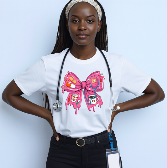 Nurse Bow DTF Transfer