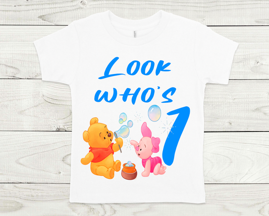 Look who's 1  (Boy) PNG File