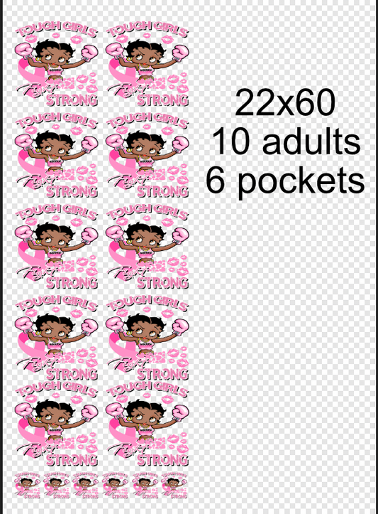 22x60 Tough Girls Fight Strong Transfer