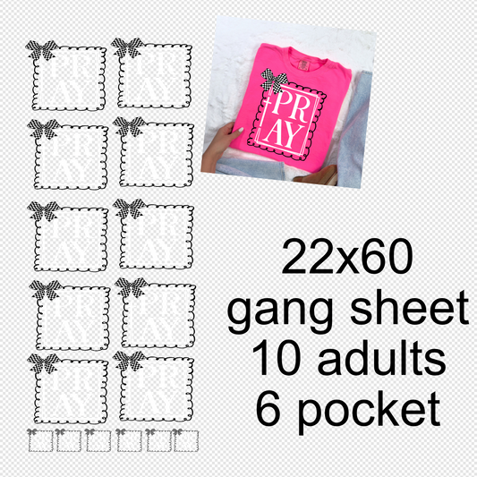 22x60 Retro Pray  Transfer