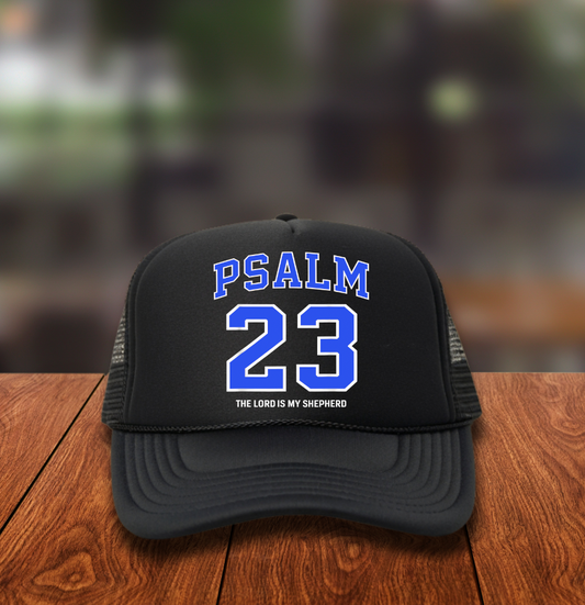 Blue Psalm 23  Hat DTF Transfer