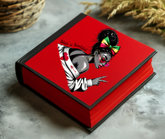 Black and Beautiful UV Decal FOR JOURNALs