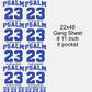Blue with black trim  22x48 Psalm 23  Gang Sheet Transfer