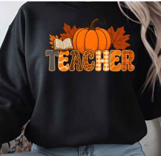 Teacher Fall Autumn Back to School  Transfers