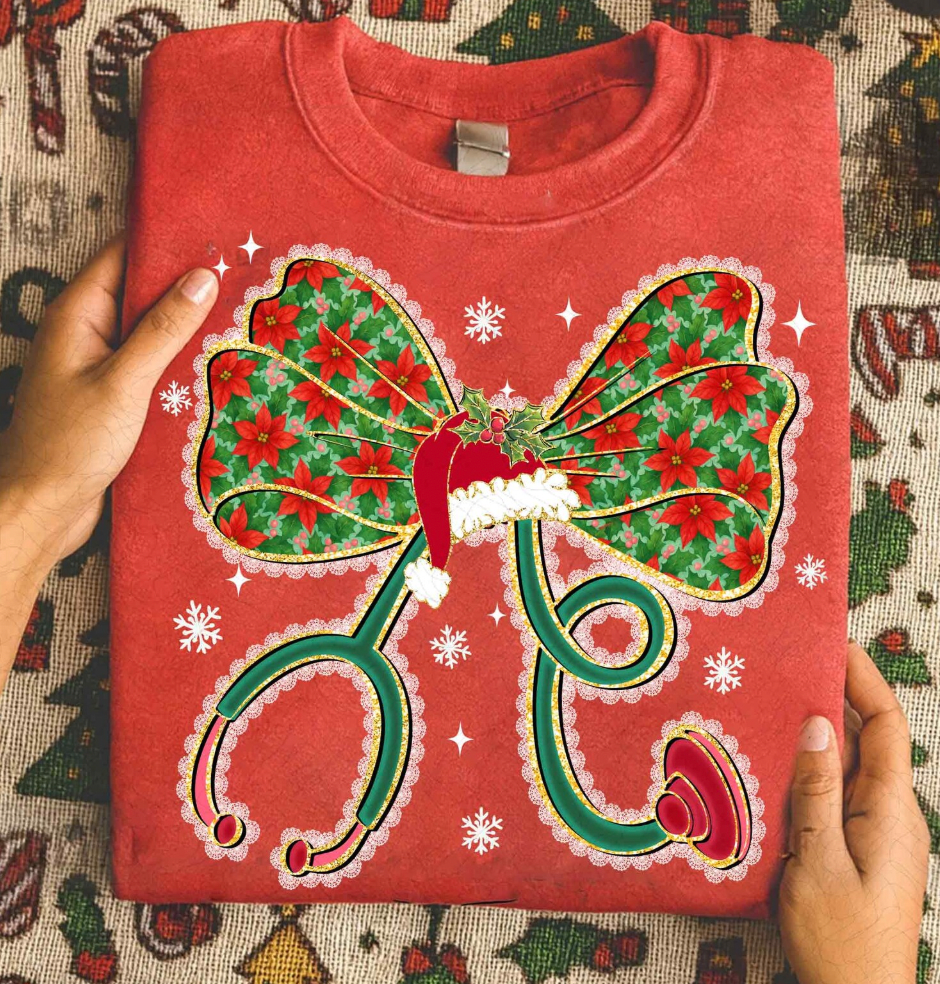 Christmas Stethoscope Nurse Transfers