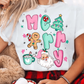 Retro Cute Merry Christmas  DTF Transfer