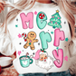 Retro Cute Merry Christmas  DTF Transfer