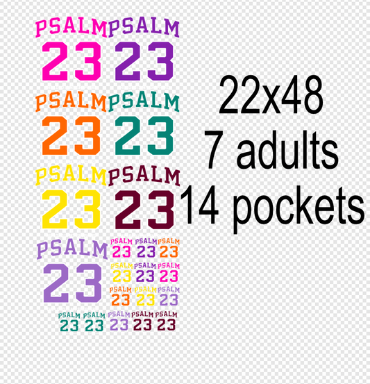 Mix  22x48 Psalm 23  Gang Sheet Transfer