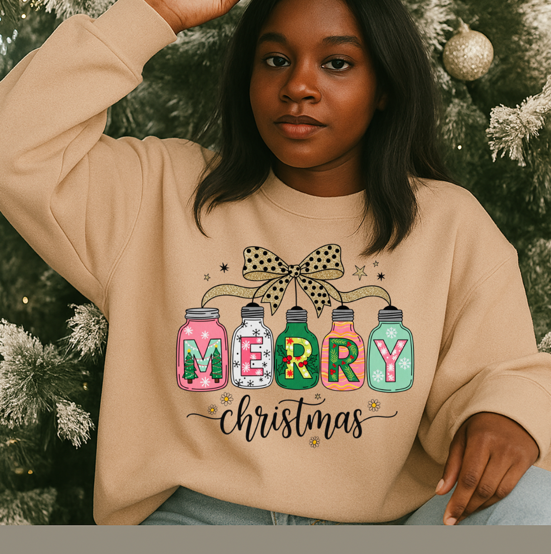 Retro Merry Christmas DTF Transfers