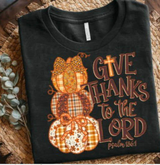 Give Thanks to the Lord Thanksgiving DTF Transfers