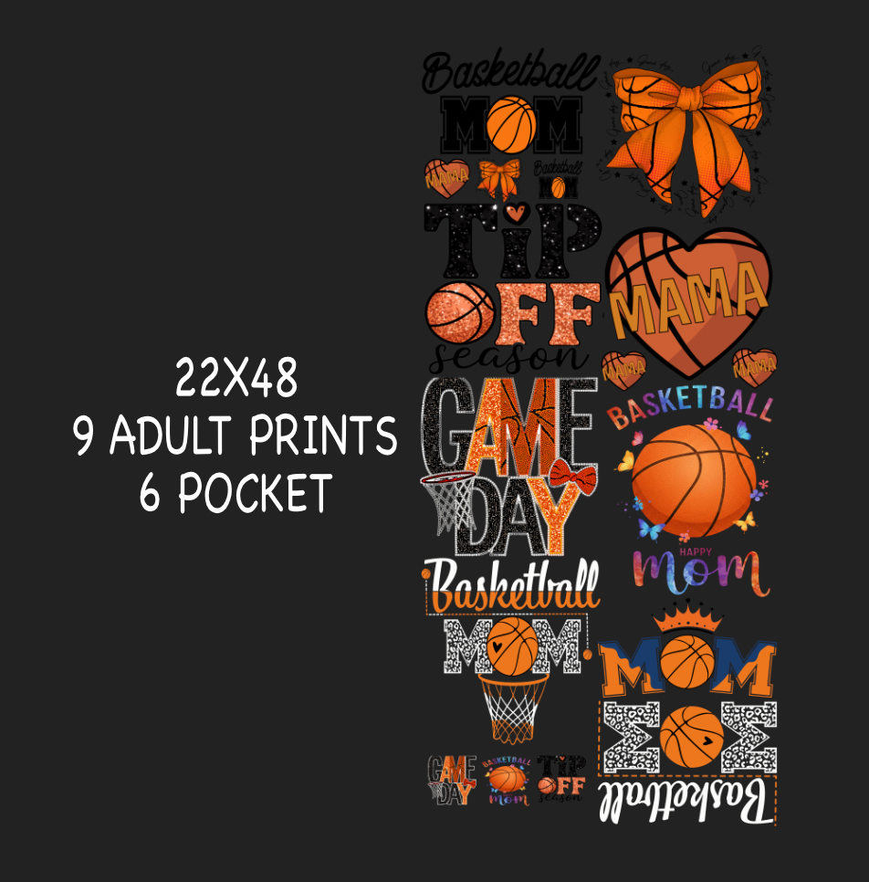 22x48 Basketball  Gang Sheet Transfer