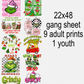 22x48 Grinchmas Gang Sheet Volume 1 Transfer