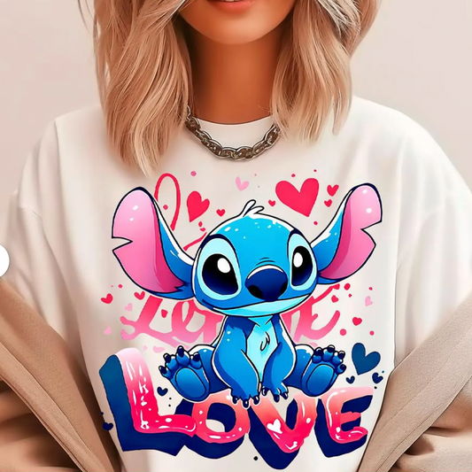 Stitch Love Graffiti  DTF Transfer
