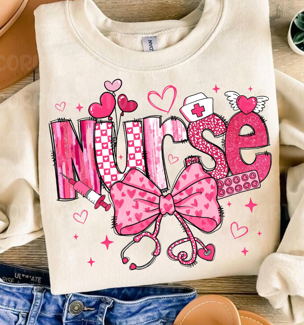 Valentine Nurse  DTF Transfer