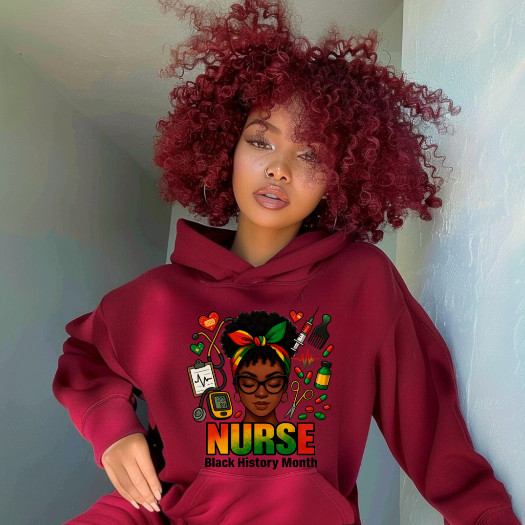 Black History Nurse DTF Transfer