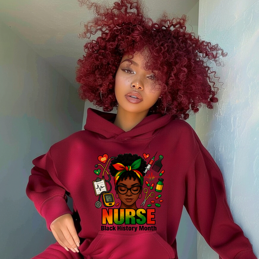 Black History Nurse DTF Transfer
