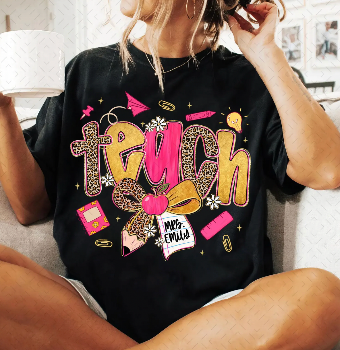 Peppy Teacher  DTF Transfer (add name)