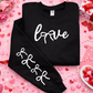 Love Bow Trendy Valentines Day Screen Print with Sleeves, Screen Print