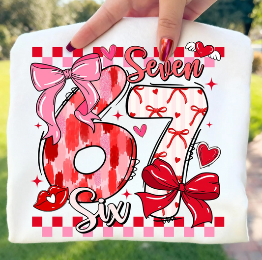 Six Seven  DTF Transfers, Valentines Day, Love