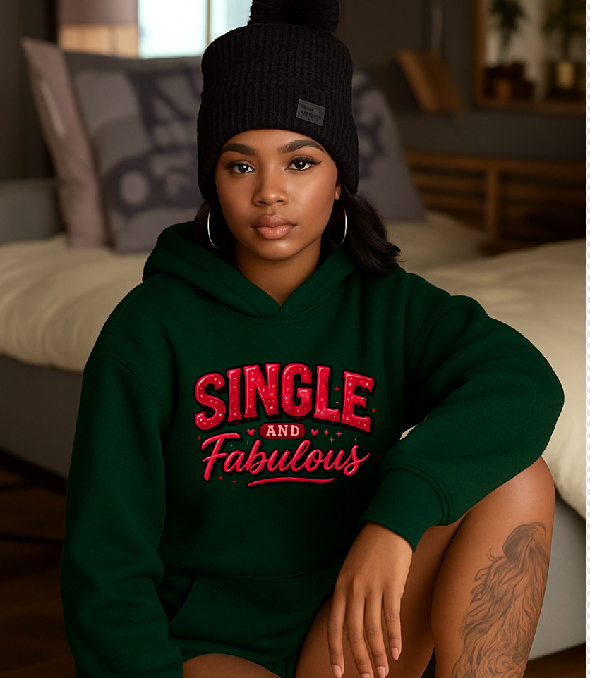 Single and Fabulous DTF Transfer  , Valentines Day, Love