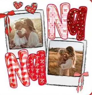 Preppy NaNa Valentine Photo Transfer  , Valentines Day, Love