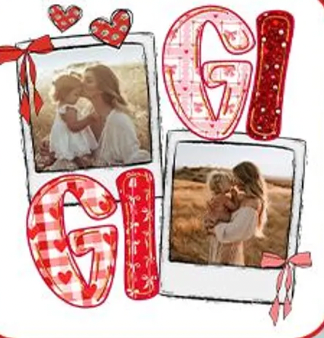 Preppy GiGi  Valentine Photo Transfer  , Valentines Day, Love