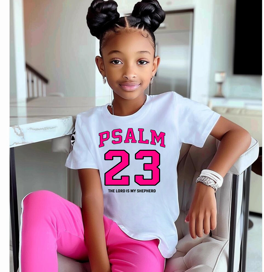 Pink Psalm 23  DTF Transfer