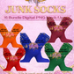 16 Junk Socks Mockups PNG Bundle (These are not Socks), Custom Junk Socks, Blank Junk Socks