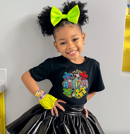 Faux Yarn Autism Love Puzzle  DTF TRANSFERS , HEAT TRANSFERS, AUTISM