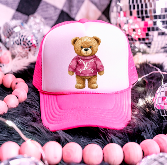 Luxury Teddy Bear Hat DTF Print